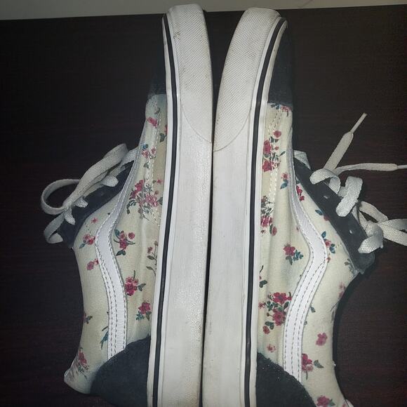 Vans Women's Old Skool Sneakers 8.5M Lace Up Ditsy Floral Skateboarding Black - Picture 10 of 16